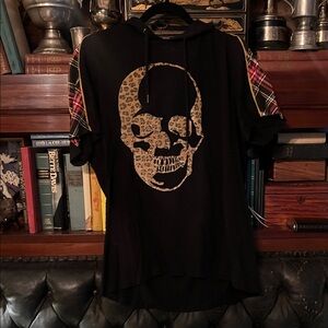 INC Black Skull Graphic Men's Hoodie/T-shirt